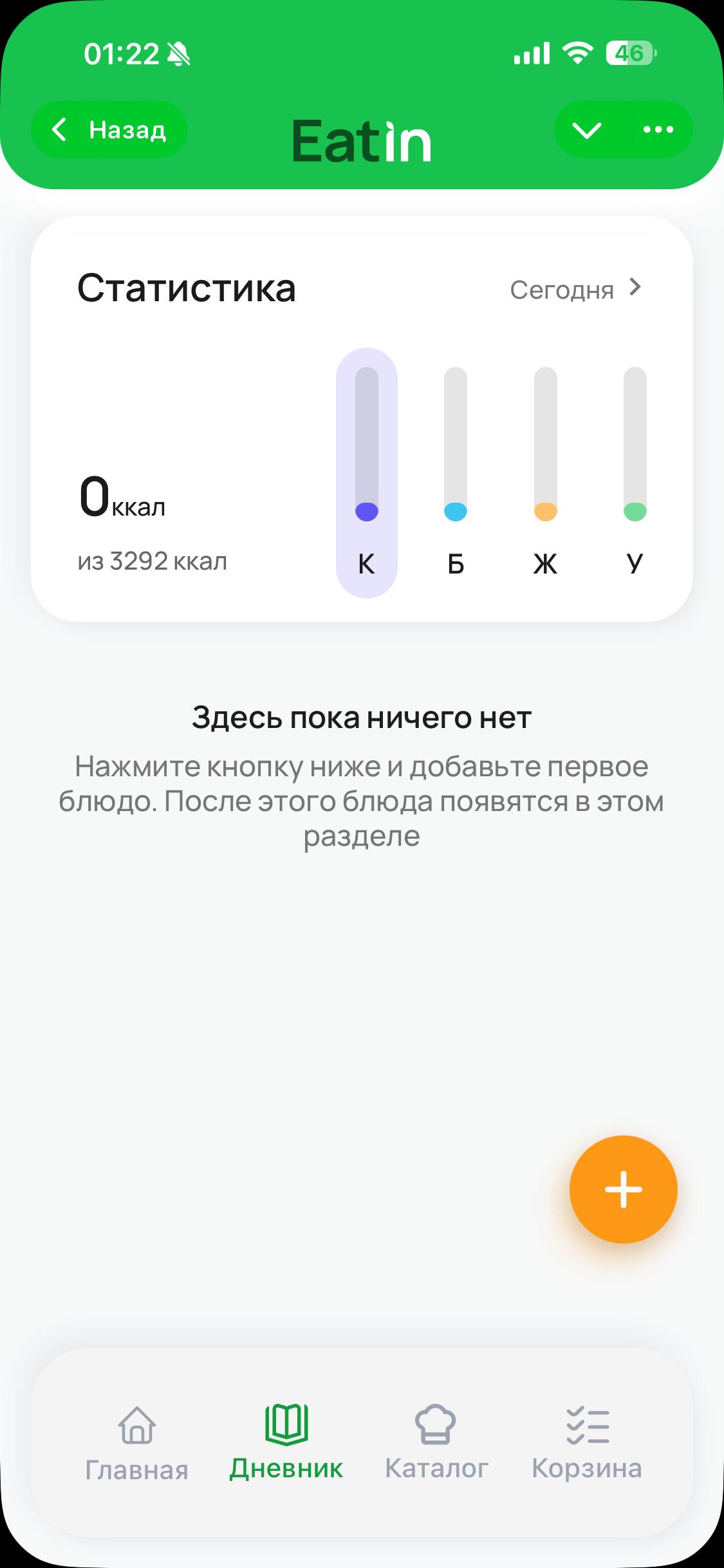 EATIN — сервис для управления питанием